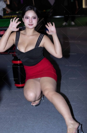 LB110-179P 杭州台球展-爆乳小模特是诺诺诺诺