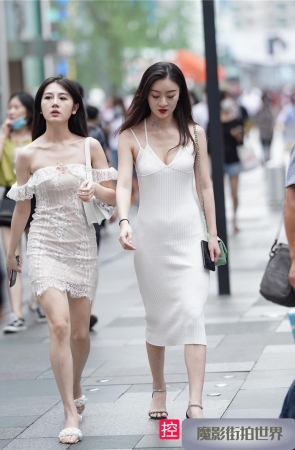 白色针织连衣裙美女MJ958[1.14G]