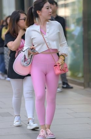 极品粉色瑜伽裤美女(164P)