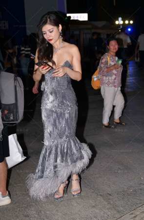 晚装长裙性感女郎