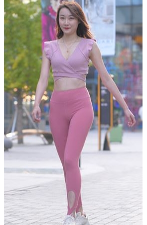 粉色紧身裤美女(108P)