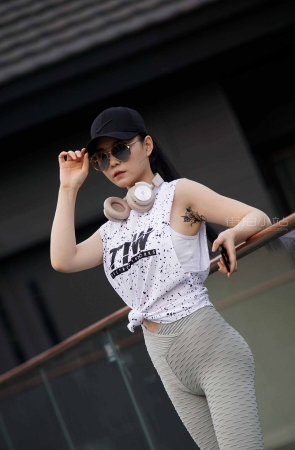 左公子灰色瑜伽裤