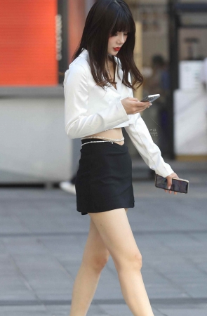 漂亮街拍短裙shaofu