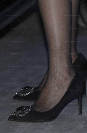 SH25-68-41√白衬衫高级灰黑丝细高跟职工装