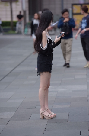 防水高跟美女