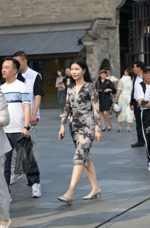 街拍长裙美女