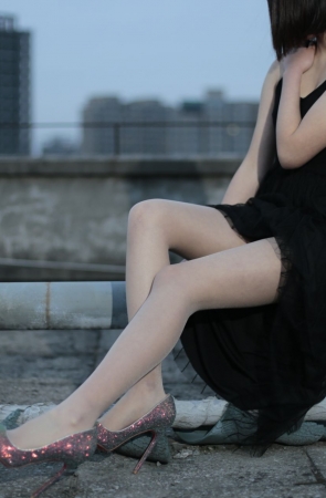 从白昼到黑夜在天台吹吹风