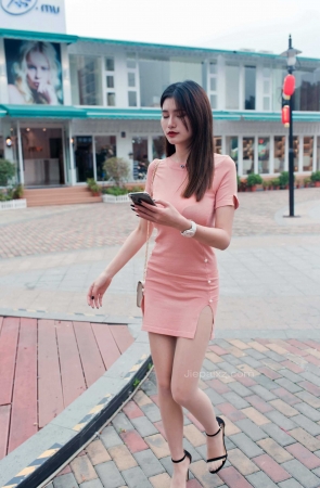 御风街拍&粉裙肉丝美女婷婷【套图+视频】