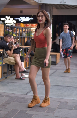知性短靴短裙