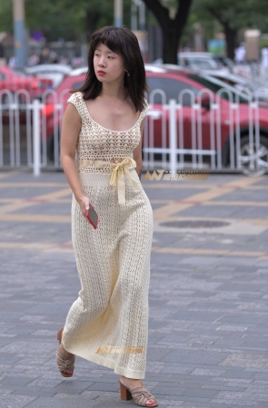 镂空性感长裙美女