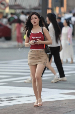 漂亮街拍短裙shaofu