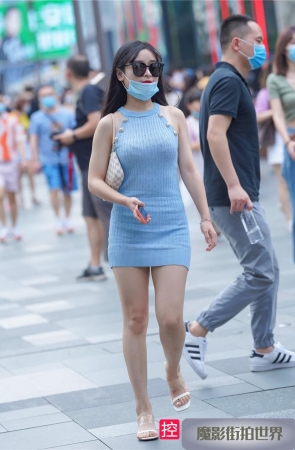 清爽的蓝裙美眉，甜美可爱MJ1237[1.29G]