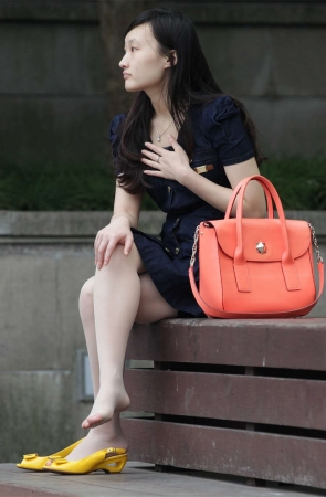 No533 脱下鱼嘴，原来是为鱼嘴定制的长丝露趾袜