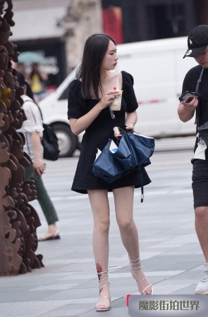 黑色连衣裙美女3A2337[370M]