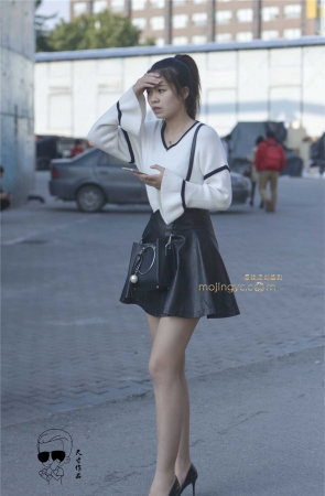 超短皮裙美腿高跟鞋彰显美女性感魅力{2016年10月27日12P}