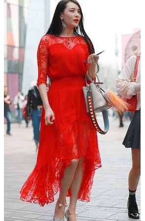 红色长裙美女(20P)