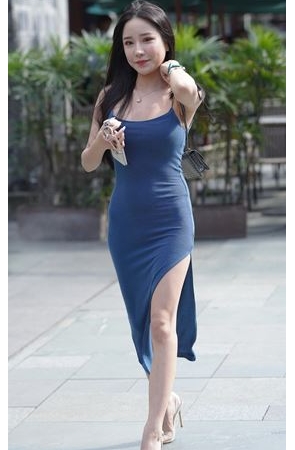 蓝色包臀裙美女(294P)