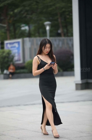 搭讪街拍长裙美女