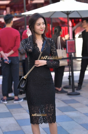 镂空长裙性感漂亮少妇