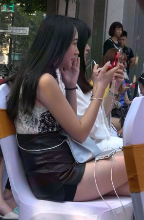 极品皮裙性感美女