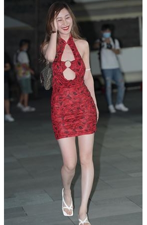 性感红裙美眉(84P)