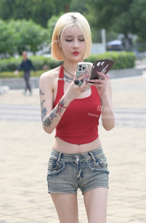 23623-42=53性感热裤女生 10P