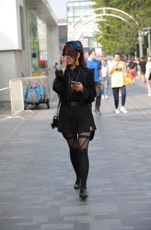 四九城嘎子街拍作品 - 性感黑丝女郎