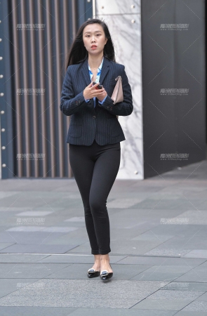 紧致西裤，职工装熟女