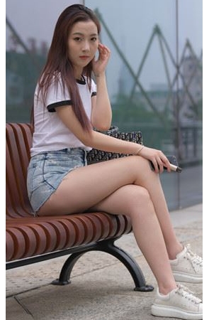 （套图）蓝色牛仔热裤美女 (360P)