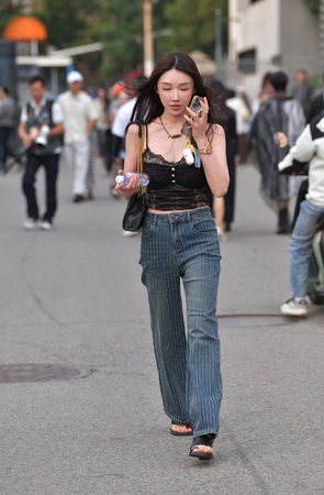 条纹牛仔裤 250911-94