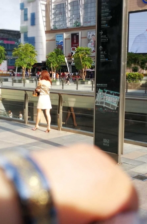 短裙，美腿，高跟凉拖（13）