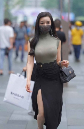 精选街拍作品 NO.1465 欣儿黑色长裙丝[206P/273MB]