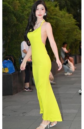 黄色长裙美女(136P)