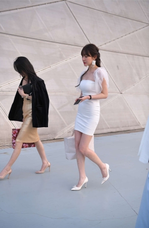 白色复古风礼服裙