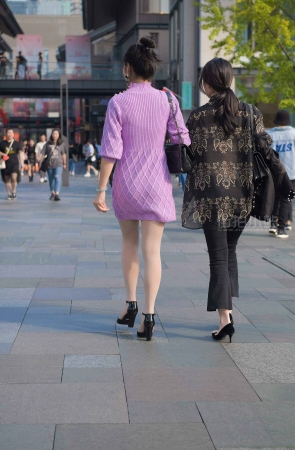 紫色群美女
