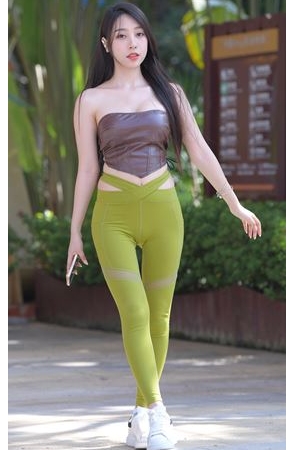 绿色瑜伽美女【套图+视频】