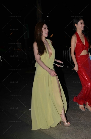 性感深V长裙贵妇