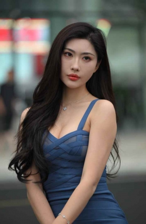 蓝色吊带修身裙 [147P-2.97GB]