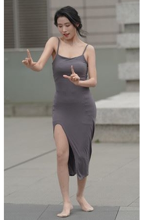 跳舞的连体包臀裙美女【套图+视频】