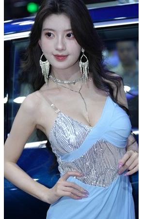 吊带长裙车模美女(111P)