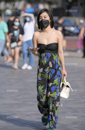 抹胸印花裤女士