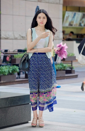 连衣长裙，凉高，美女