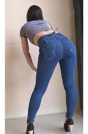 模拍诱人的蓝牛仔美女（二）