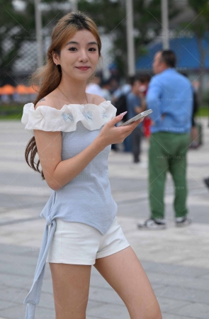 2563-52-48√白热裤美腿平底鞋女生