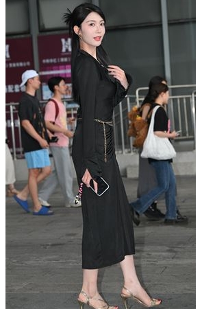 黑色长裙气质美女(100P)