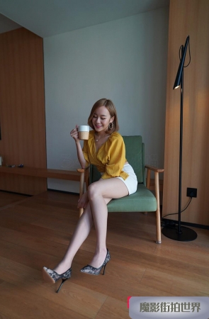 性感肉丝短裙配黄衫3A2390[386M]