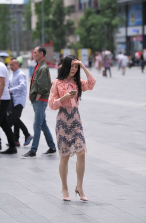 肉丝高跟气质美女