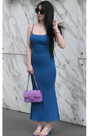 蓝色包臀裙美女(143P)