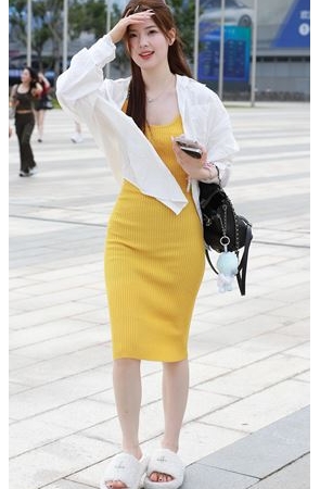 气质黄裙美女(185P)