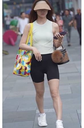 紧身运动短裤美女(111P)